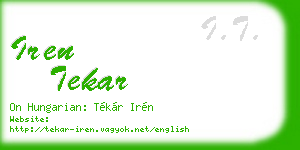 iren tekar business card